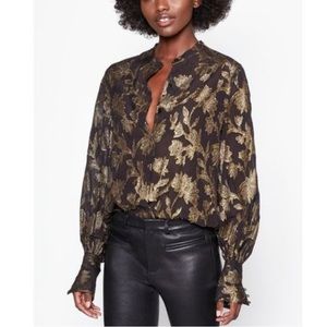 NWT Equipment Boleyn Metallic Blouse